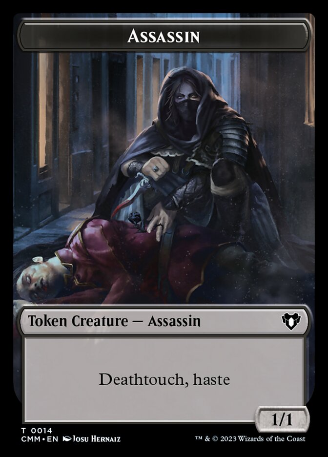 Treasure // Assassin Double-Sided Token [Commander Masters Tokens] | Deep Dive Games St. Marys
