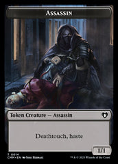 Treasure // Assassin Double-Sided Token [Commander Masters Tokens] | Deep Dive Games St. Marys