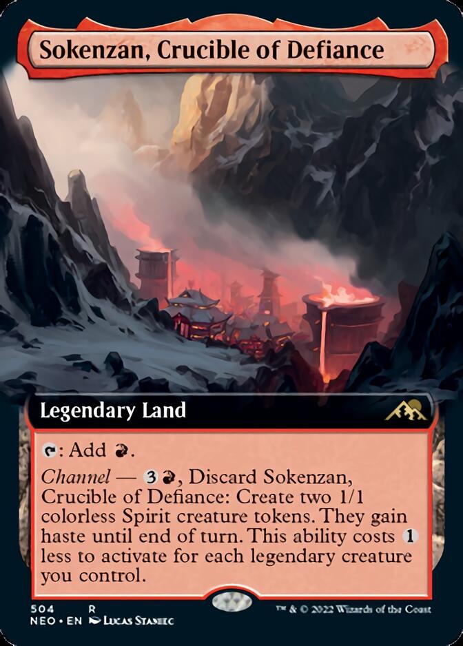 Sokenzan, Crucible of Defiance (Extended Art) [Kamigawa: Neon Dynasty] | Deep Dive Games St. Marys