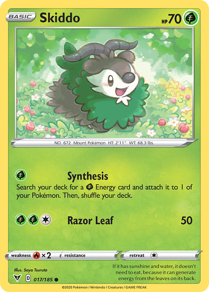 Skiddo (017/185) [Sword & Shield: Vivid Voltage] | Deep Dive Games St. Marys