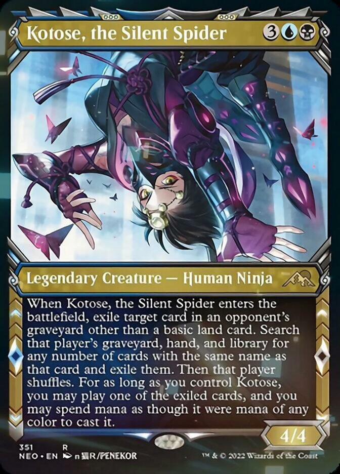 Kotose, the Silent Spider (Showcase Ninja) [Kamigawa: Neon Dynasty] | Deep Dive Games St. Marys