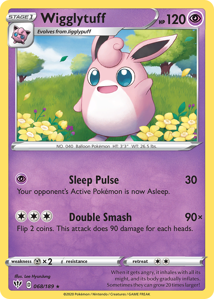 Wigglytuff (068/189) [Sword & Shield: Darkness Ablaze] | Deep Dive Games St. Marys