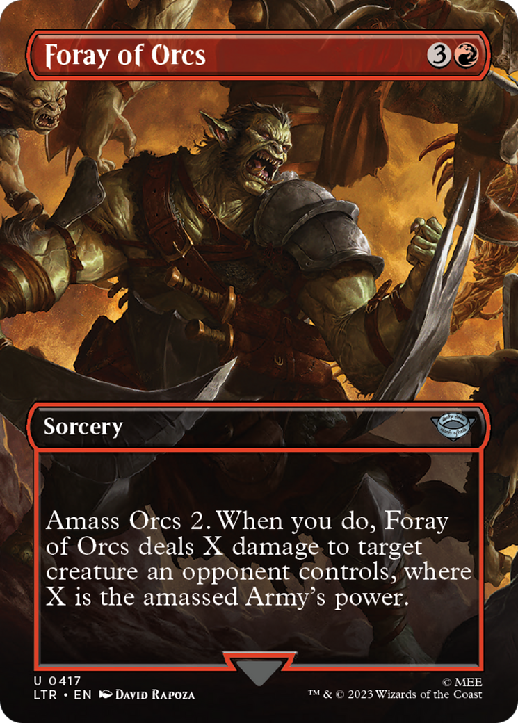 Foray of Orcs (Borderless Alternate Art) [The Lord of the Rings: Tales of Middle-Earth] | Deep Dive Games St. Marys