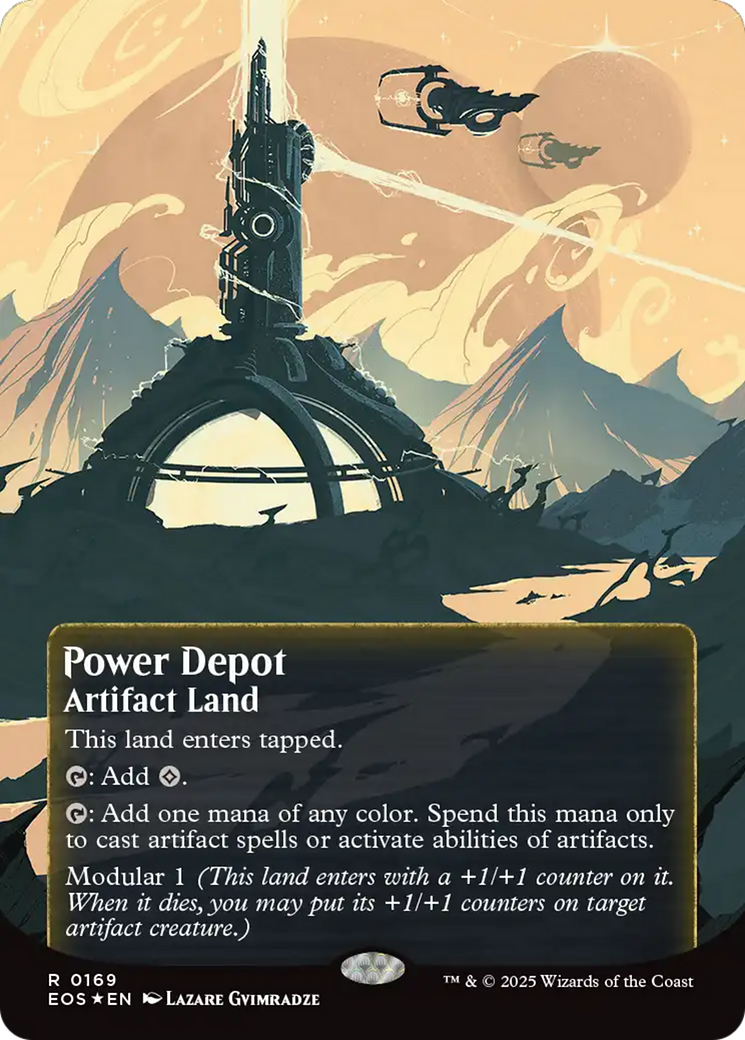 Power Depot (0169) (Borderless) (Galaxy Foil) [Edge of Eternities: Stellar Sights] | Deep Dive Games St. Marys