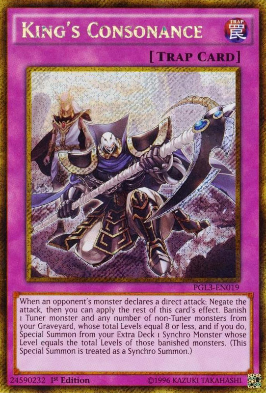 King's Consonance [PGL3-EN019] Gold Secret Rare | Deep Dive Games St. Marys