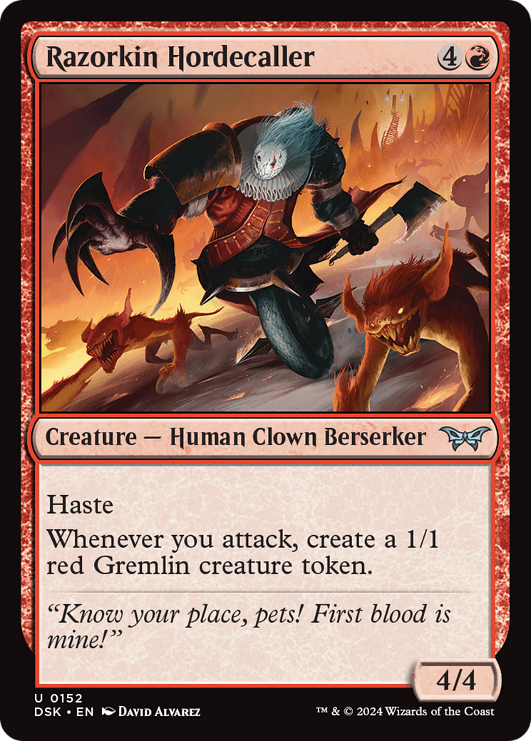 Razorkin Hordecaller [Duskmourn: House of Horror] | Deep Dive Games St. Marys