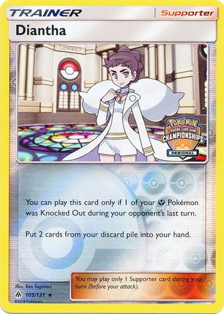 Diantha (105/131) (Regional Championship Promo) [Sun & Moon: Forbidden Light] | Deep Dive Games St. Marys