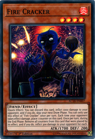 Fire Cracker [AC18-EN007] Super Rare | Deep Dive Games St. Marys