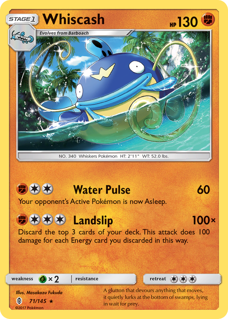 Whiscash (71/145) [Sun & Moon: Guardians Rising] | Deep Dive Games St. Marys