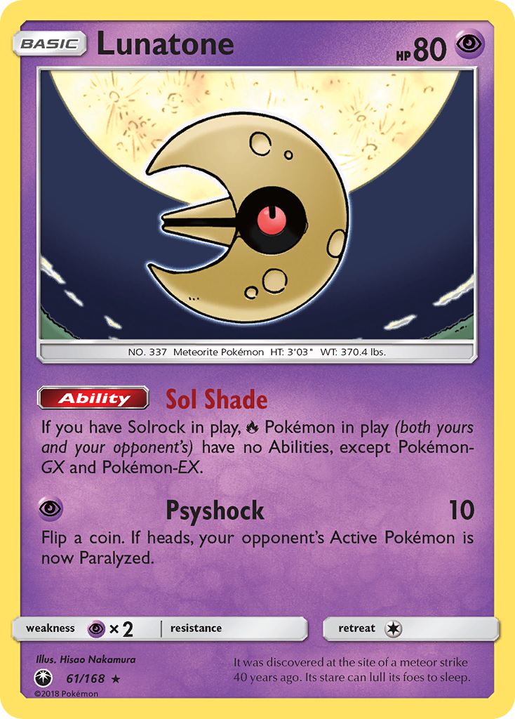 Lunatone (61/168) [Sun & Moon: Celestial Storm] | Deep Dive Games St. Marys