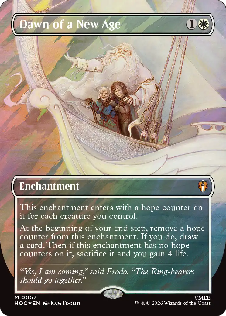 Dawn of a New Age (Borderless) (Surge Foil) [The Hobbit: Eternal-Legal] | Deep Dive Games St. Marys