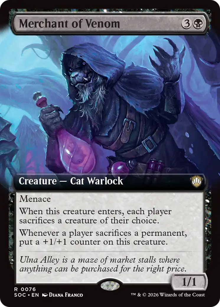Merchant of Venom (Extended Art) [Secrets of Strixhaven Commander] | Deep Dive Games St. Marys
