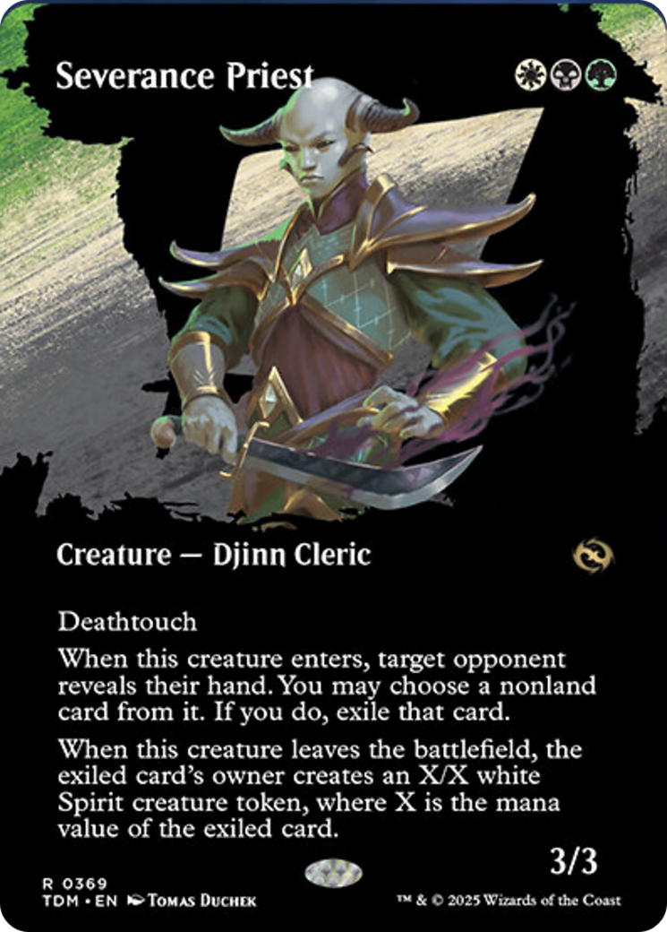 Severance Priest (Borderless) [Tarkir: Dragonstorm] | Deep Dive Games St. Marys