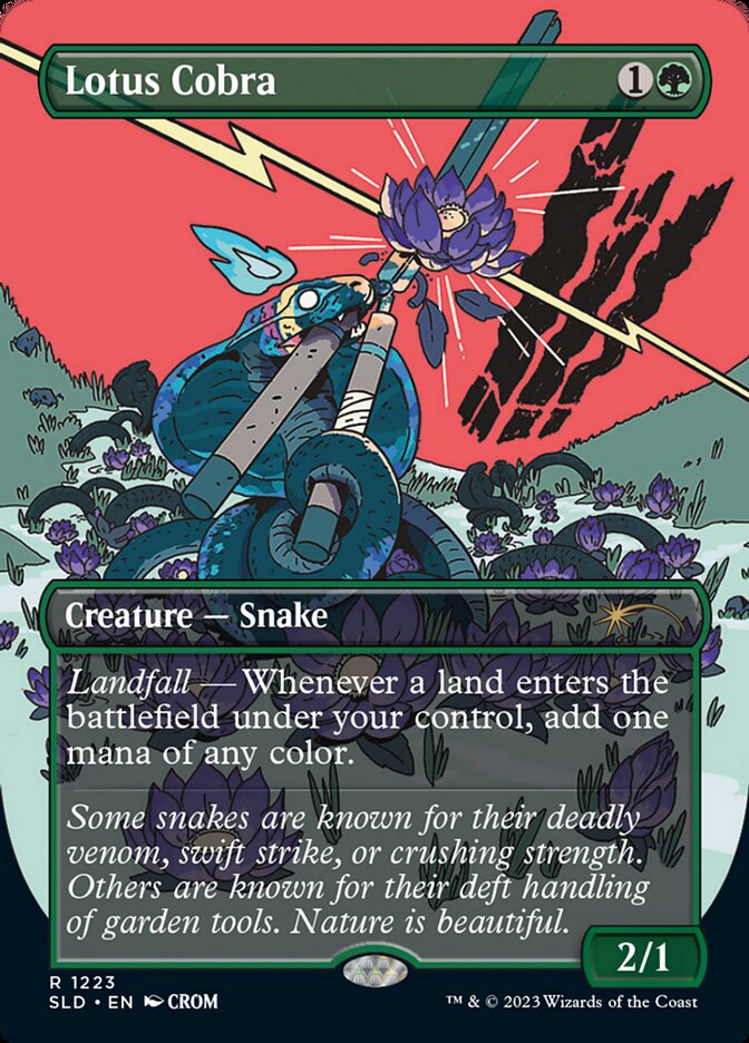 Lotus Cobra (Borderless) [Secret Lair Drop Series] | Deep Dive Games St. Marys