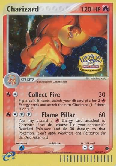 Charizard (100/97) (National Championship 2004) [League & Championship Cards] | Deep Dive Games St. Marys