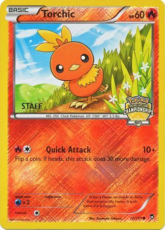 Torchic (12/111) (City Championship Promo Staff) [XY: Furious Fists] | Deep Dive Games St. Marys