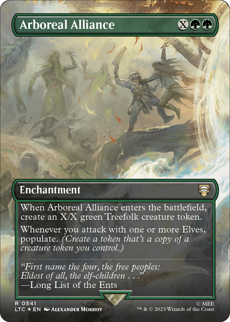 Arboreal Alliance (Borderless) (Surge Foil) [The Lord of the Rings: Tales of Middle-Earth Commander] | Deep Dive Games St. Marys