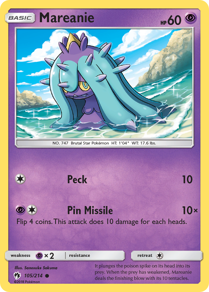 Mareanie (105/214) [Sun & Moon: Lost Thunder] | Deep Dive Games St. Marys