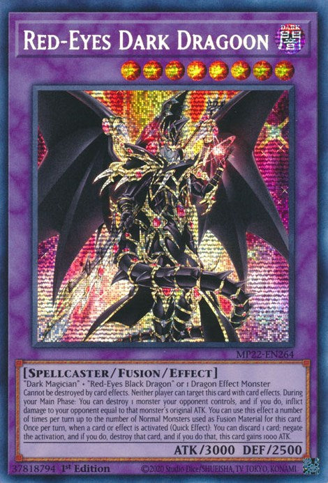 Red-Eyes Dark Dragoon [MP22-EN264] Prismatic Secret Rare | Deep Dive Games St. Marys