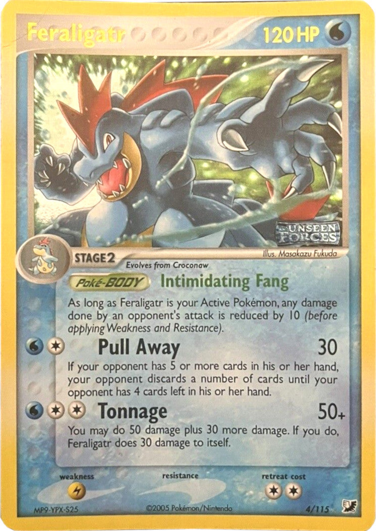 Feraligatr (4/115) (Stamped) [EX: Unseen Forces] | Deep Dive Games St. Marys