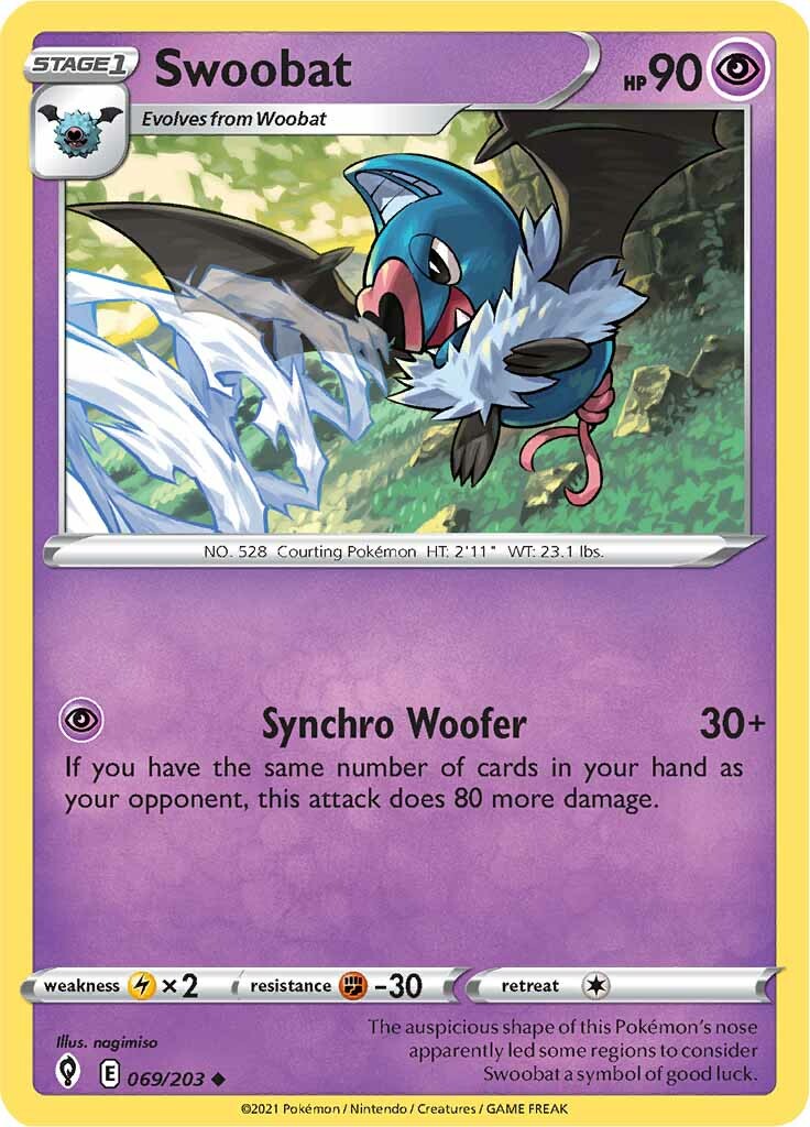 Swoobat (069/203) [Sword & Shield: Evolving Skies] | Deep Dive Games St. Marys