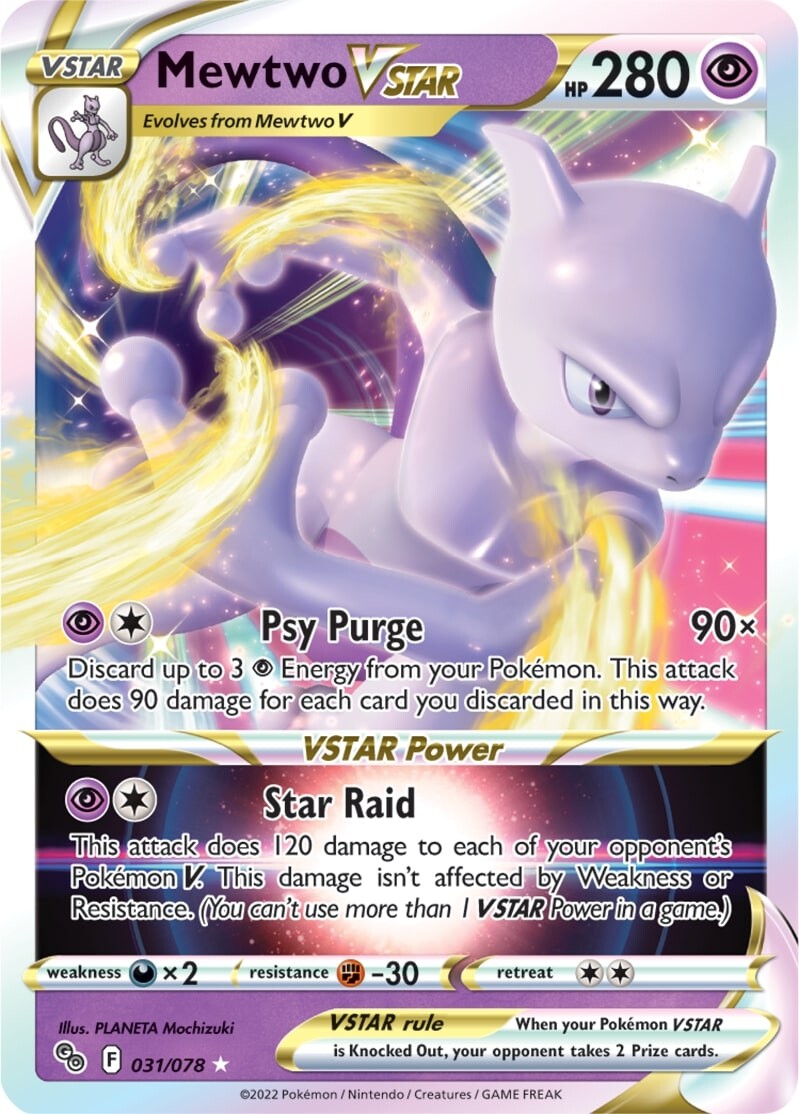 Mewtwo VSTAR (031/078) [Pokémon GO] | Deep Dive Games St. Marys