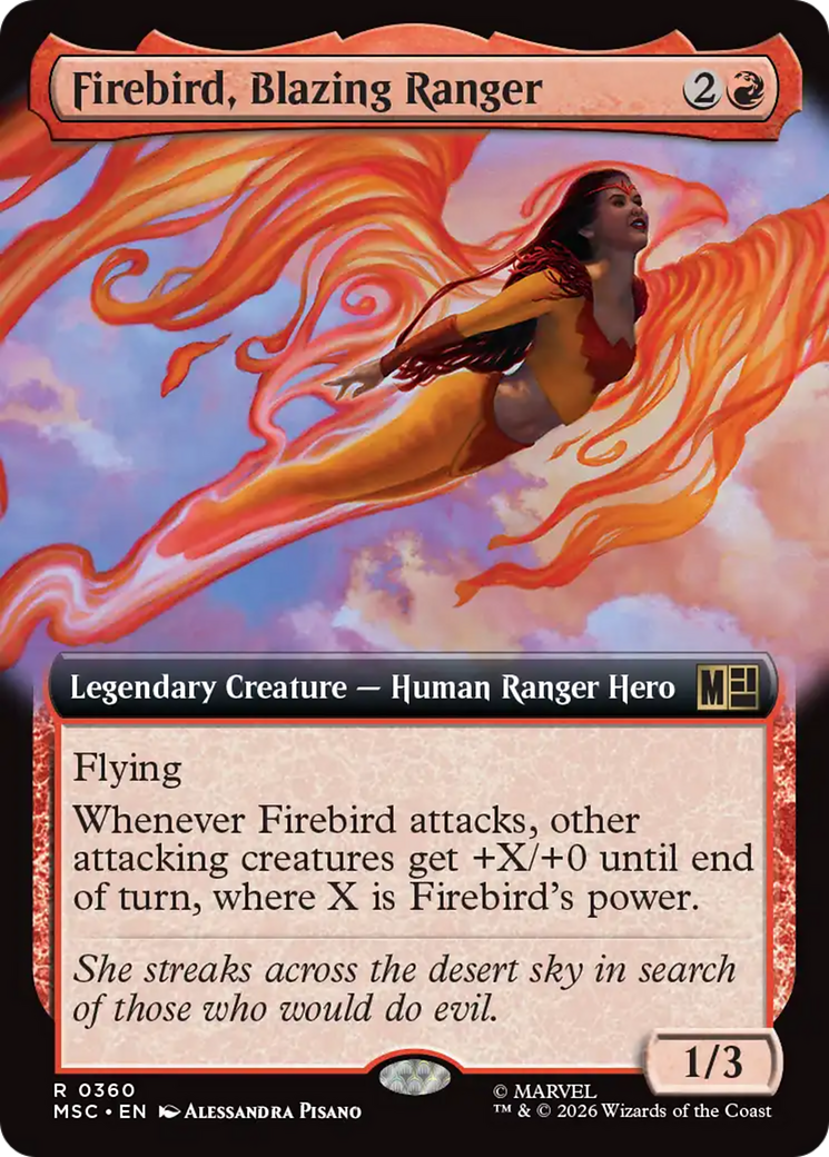 Firebird, Blazing Ranger (Extended Art) [Marvel Super Heroes Commander] | Deep Dive Games St. Marys