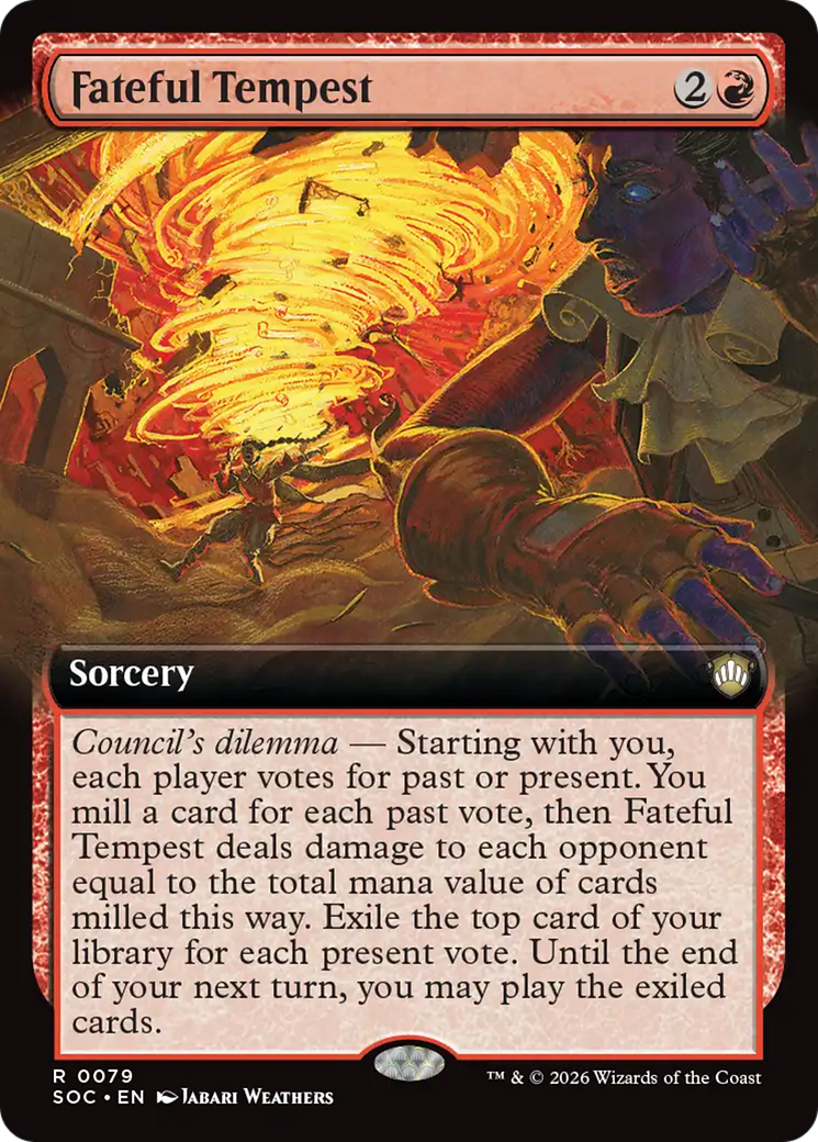 Fateful Tempest (Extended Art) [Secrets of Strixhaven Commander] | Deep Dive Games St. Marys