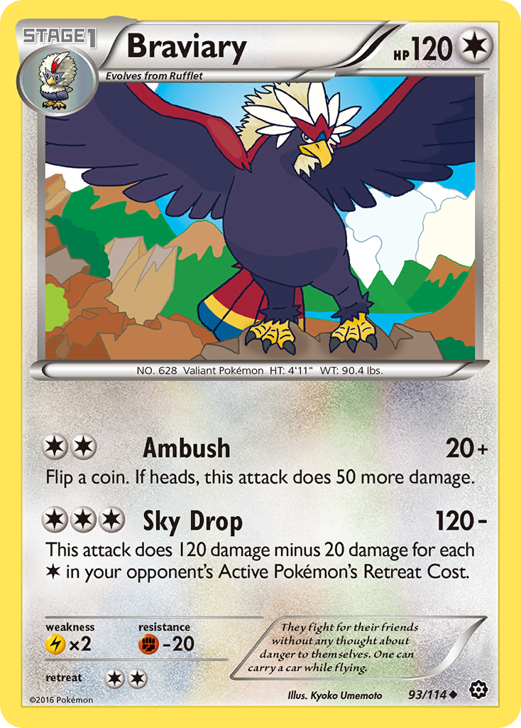 Braviary (93/114) [XY: Steam Siege] | Deep Dive Games St. Marys