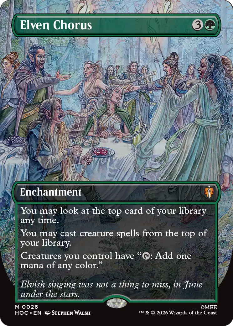 Elven Chorus (Borderless) [The Hobbit: Eternal-Legal] | Deep Dive Games St. Marys