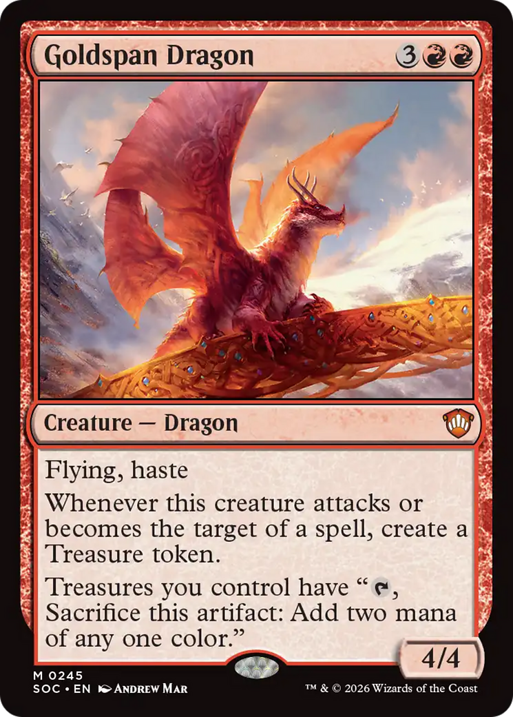 Goldspan Dragon [Secrets of Strixhaven Commander] | Deep Dive Games St. Marys