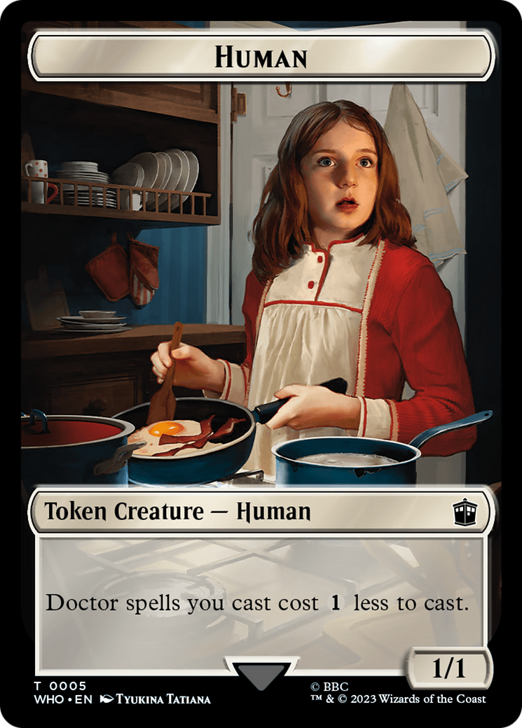 Human (0005) // Clue (0023) Double-Sided Token [Doctor Who Tokens] | Deep Dive Games St. Marys