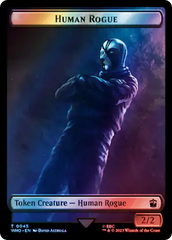 Human Rogue // Dinosaur Double-Sided Token (Surge Foil) [Doctor Who Tokens] | Deep Dive Games St. Marys