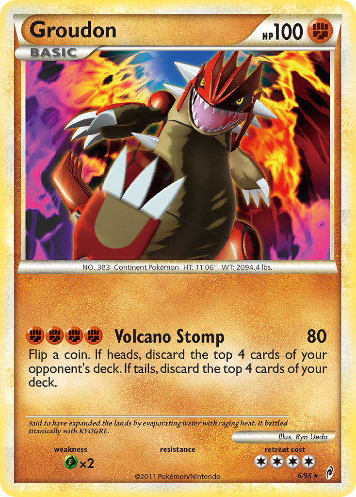 Groudon (6/95) [HeartGold & SoulSilver: Call of Legends] | Deep Dive Games St. Marys