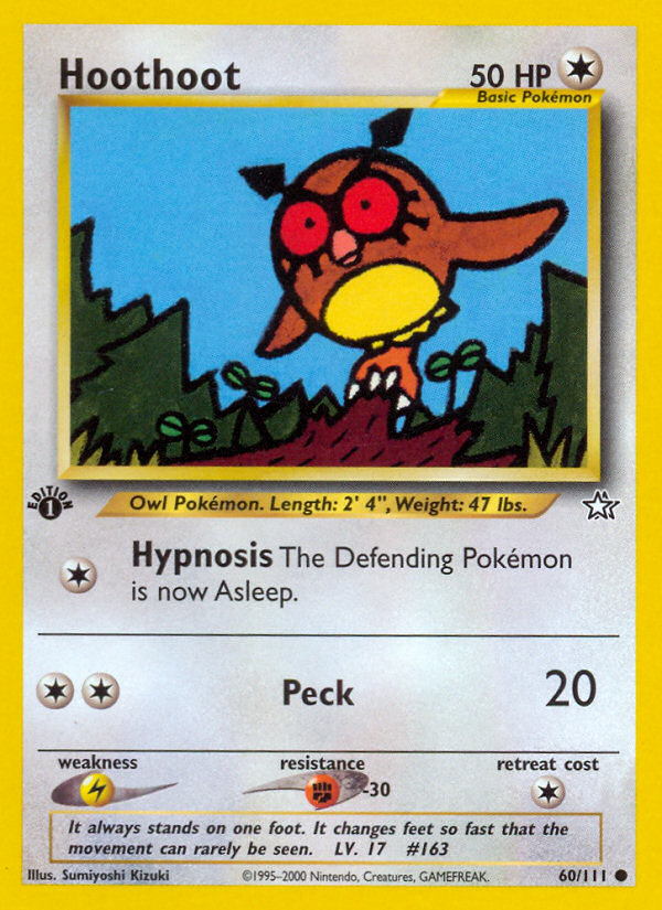 Hoothoot (60/111) [Neo Genesis 1st Edition] | Deep Dive Games St. Marys