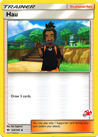Hau (120/149) (Charizard Stamp #57) [Battle Academy 2020] | Deep Dive Games St. Marys