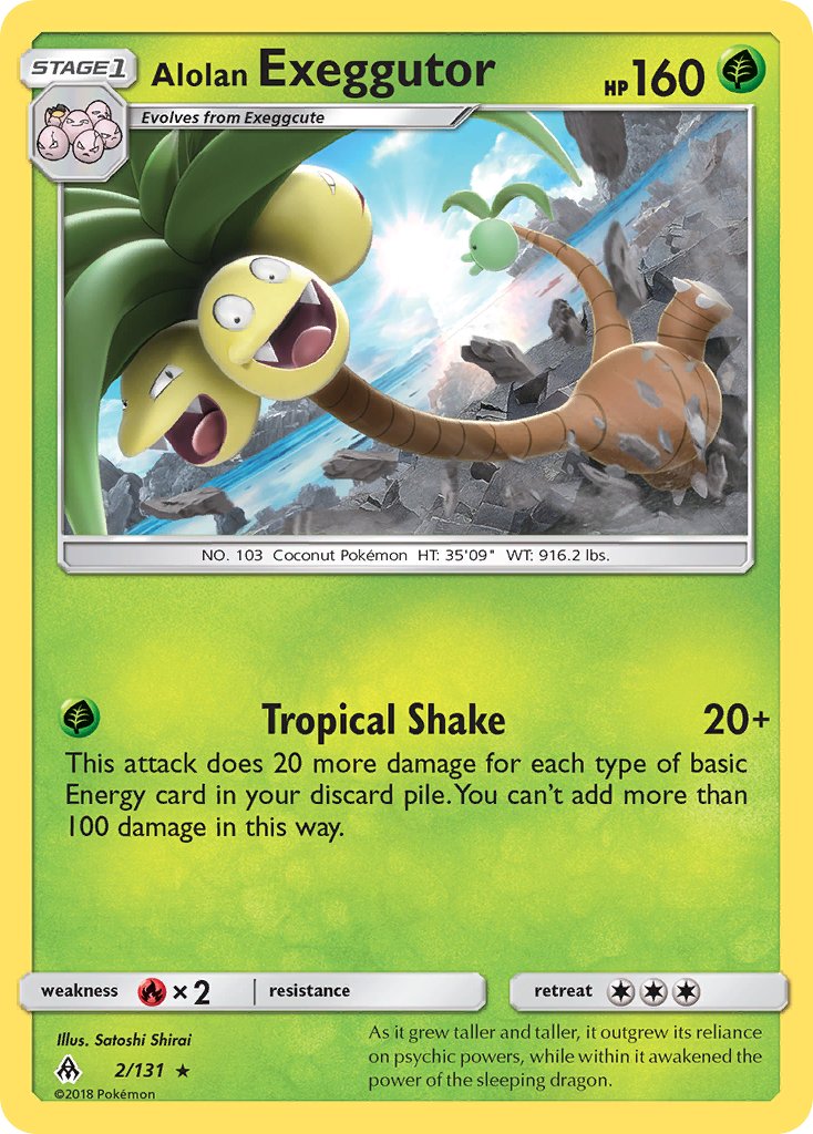Alolan Exeggutor (2/131) (Theme Deck Exclusive) [Sun & Moon: Forbidden Light] | Deep Dive Games St. Marys
