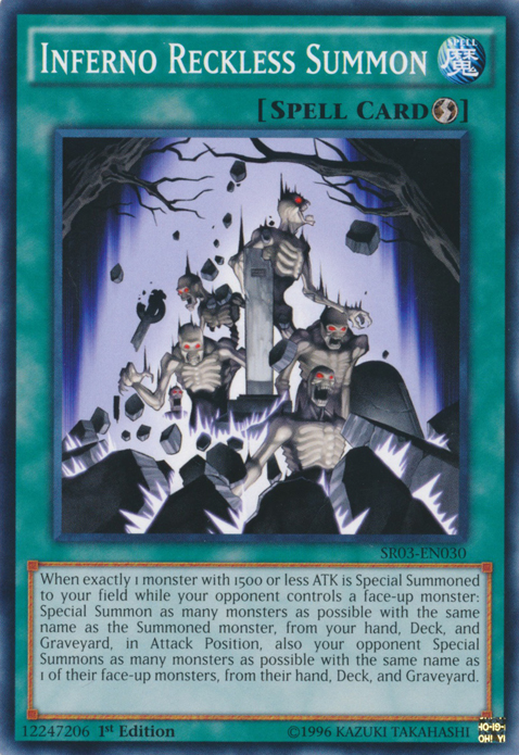Inferno Reckless Summon [SR03-EN030] Common | Deep Dive Games St. Marys
