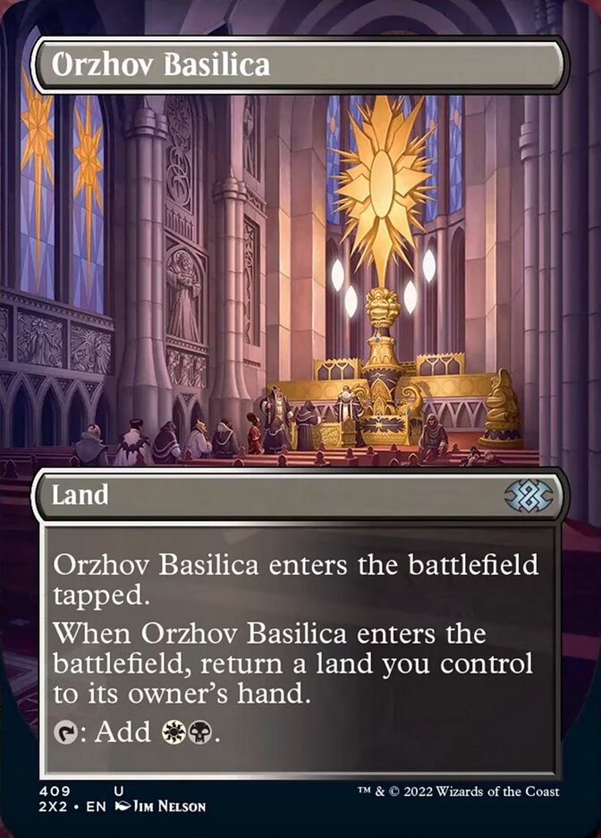Orzhov Basilica (Borderless Alternate Art) [Double Masters 2022] | Deep Dive Games St. Marys