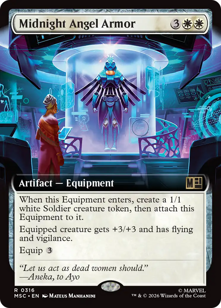 Midnight Angel Armor (Extended Art) [Marvel Super Heroes Commander] | Deep Dive Games St. Marys