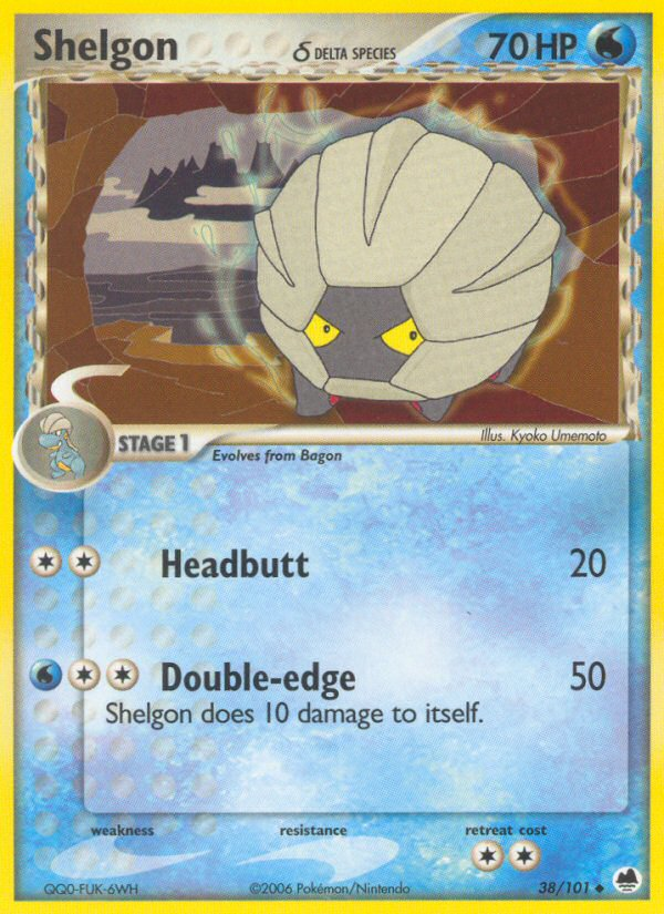 Shelgon (38/101) (Delta Species) [EX: Dragon Frontiers] | Deep Dive Games St. Marys