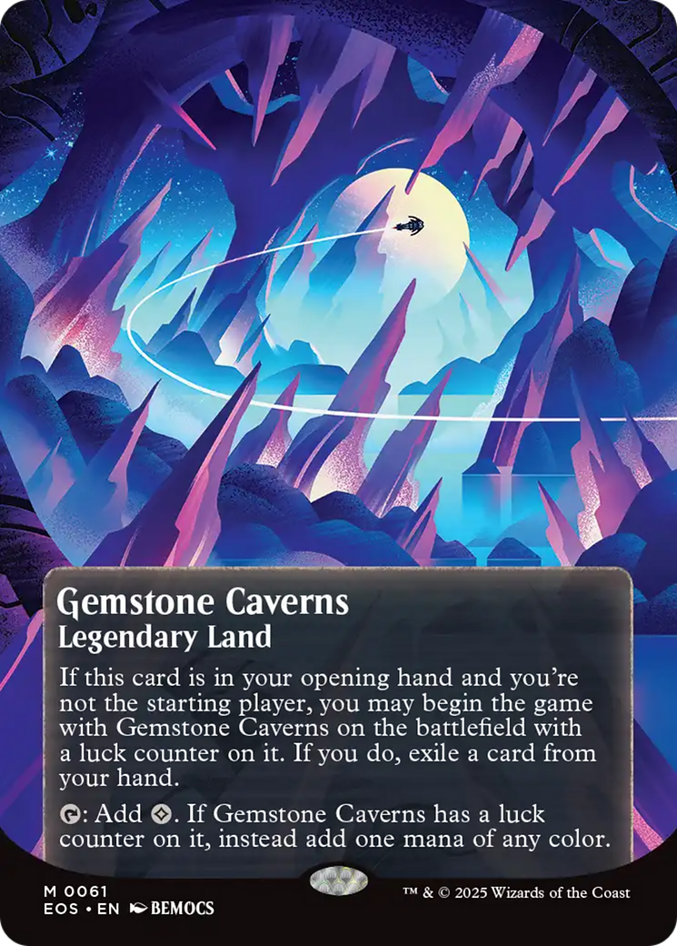 Gemstone Caverns (0061) (Borderless) [Edge of Eternities: Stellar Sights] | Deep Dive Games St. Marys