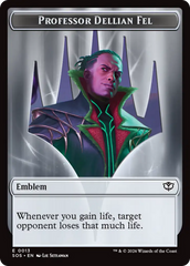 Professor Dellian Fel // Pest (0008) Double-Sided Token [Secrets of Strixhaven Tokens] | Deep Dive Games St. Marys