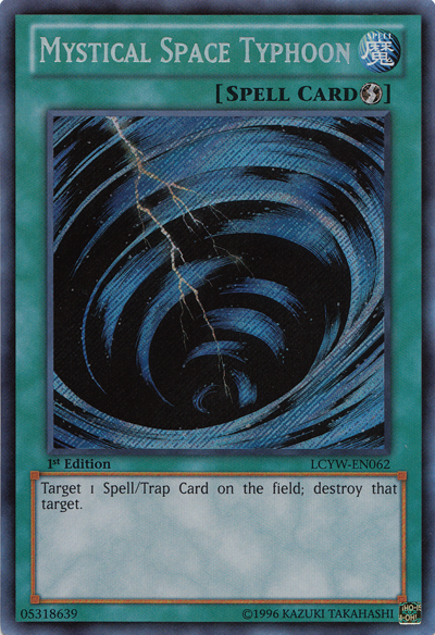 Mystical Space Typhoon [LCYW-EN062] Secret Rare | Deep Dive Games St. Marys