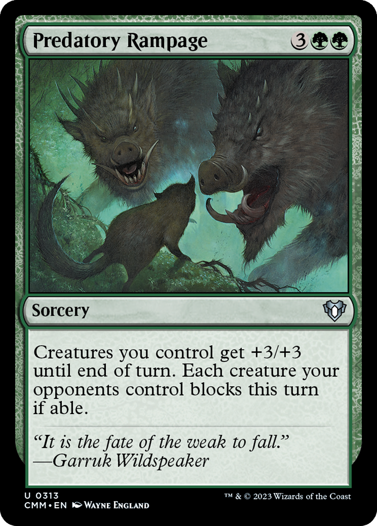 Predatory Rampage [Commander Masters] | Deep Dive Games St. Marys