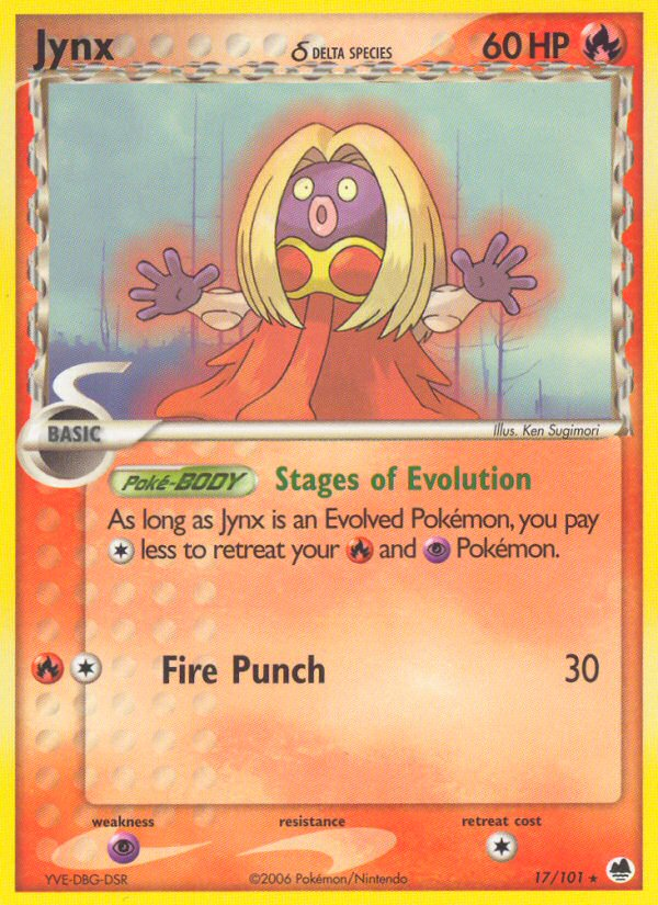 Jynx (17/101) (Delta Species) [EX: Dragon Frontiers] | Deep Dive Games St. Marys