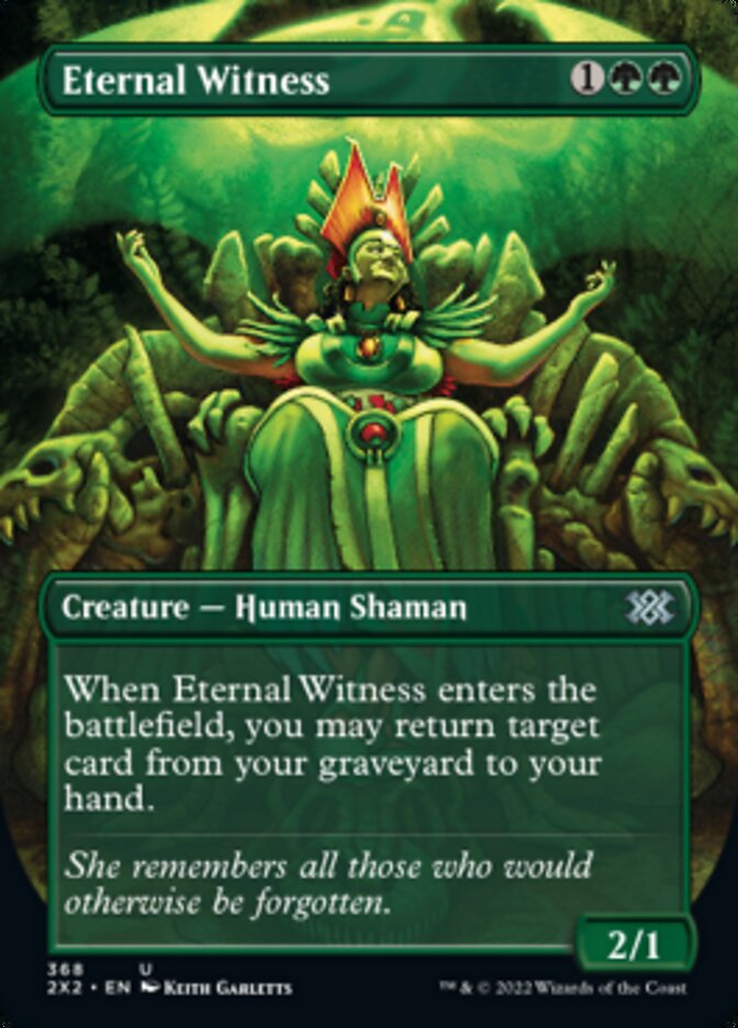 Eternal Witness (Borderless Alternate Art) [Double Masters 2022] | Deep Dive Games St. Marys