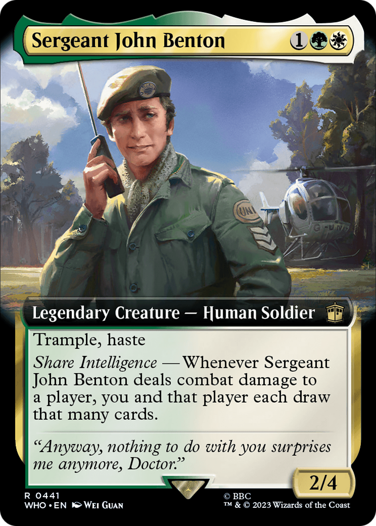 Sergeant John Benton (Extended Art) [Doctor Who] | Deep Dive Games St. Marys
