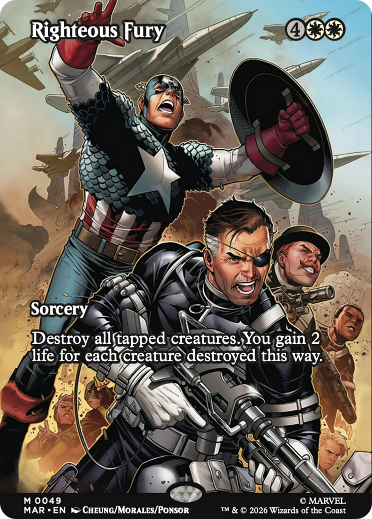 Righteous Fury (Borderless) [Marvel Universe: Eternal-Legal] | Deep Dive Games St. Marys