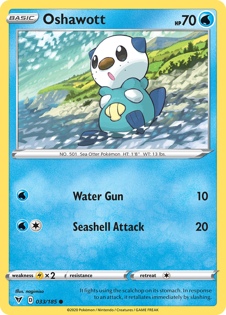 Oshawott (033/185) [Sword & Shield: Vivid Voltage] | Deep Dive Games St. Marys